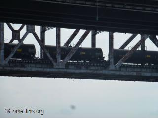 Image: CopyrightHorseHints.org/3rd bridge/Train Bridge