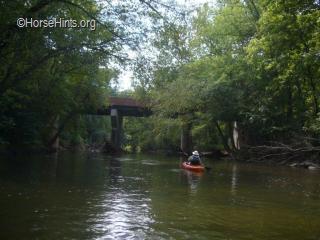 Image: CopyrightHorseHints.org/Seneca Creek Bridge Upstream